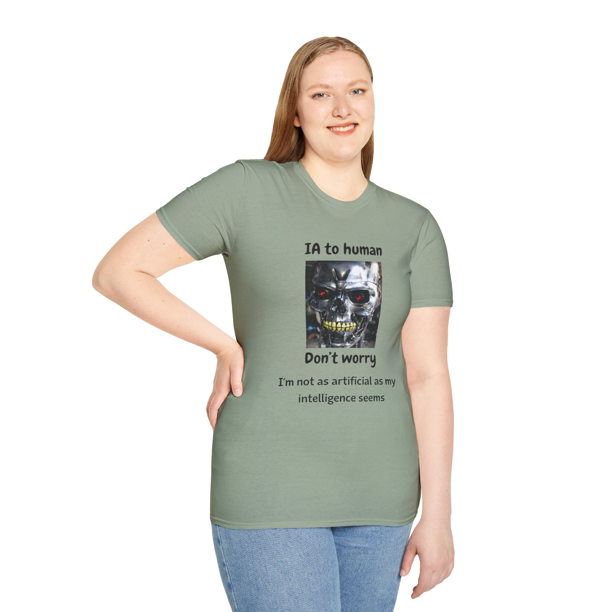 IA to Human Don't Worry — Funny AI Humor T-Shirt for Tech & Developers - Image 6